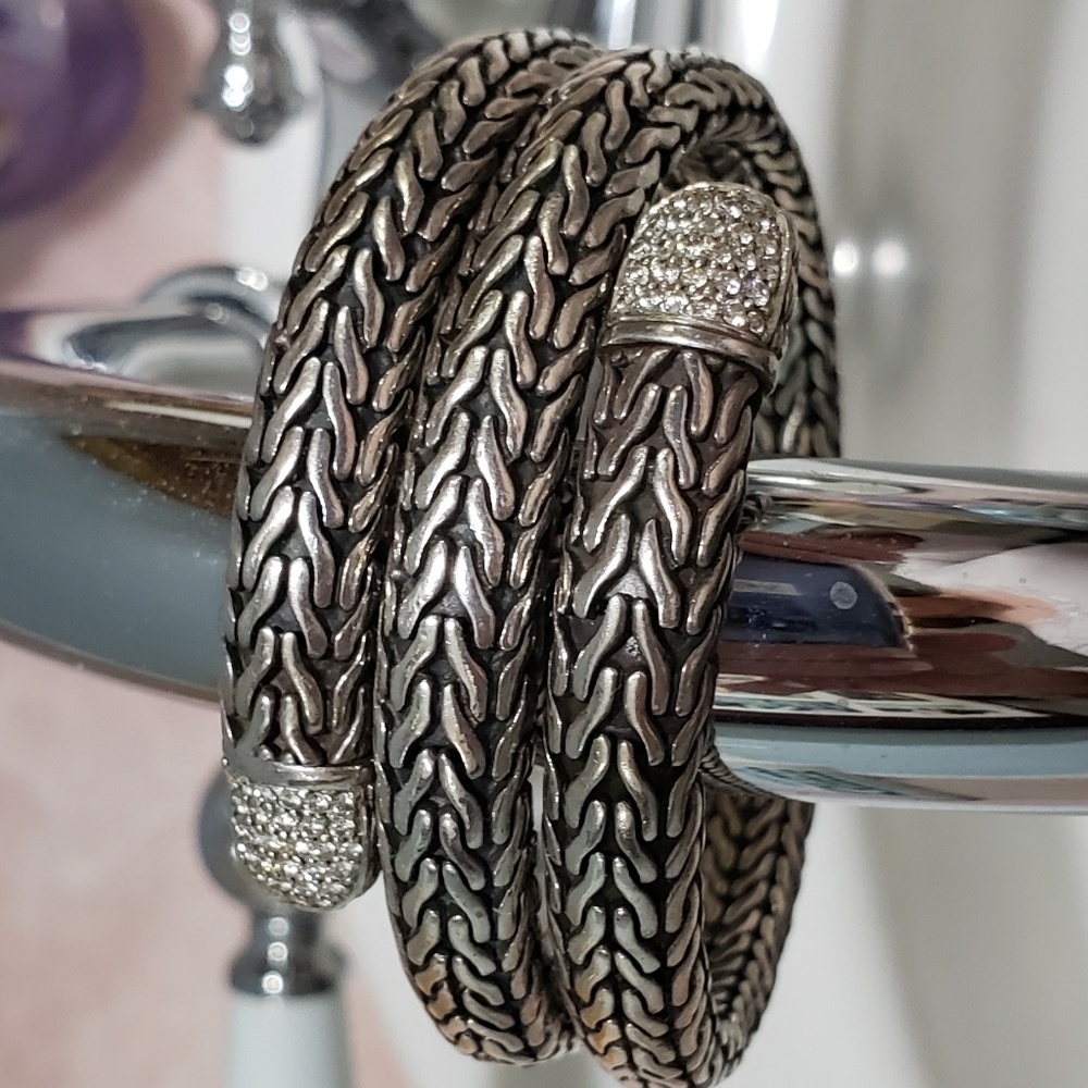 John Hardy Diamond Snake Bracelet